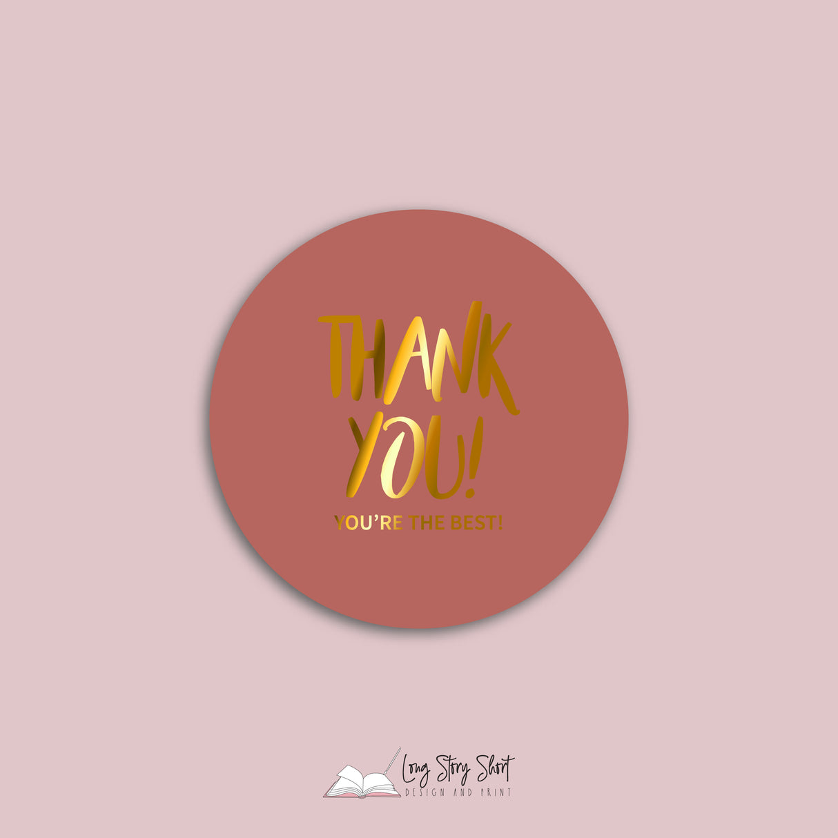 FOILED Thank you! You're the Best! Vinyl Label Pack