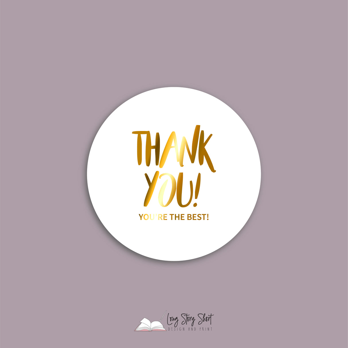 FOILED Thank you! You're the Best! Vinyl Label Pack