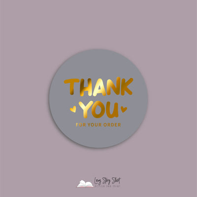 FOILED Thank you for your order Vinyl Label Pack