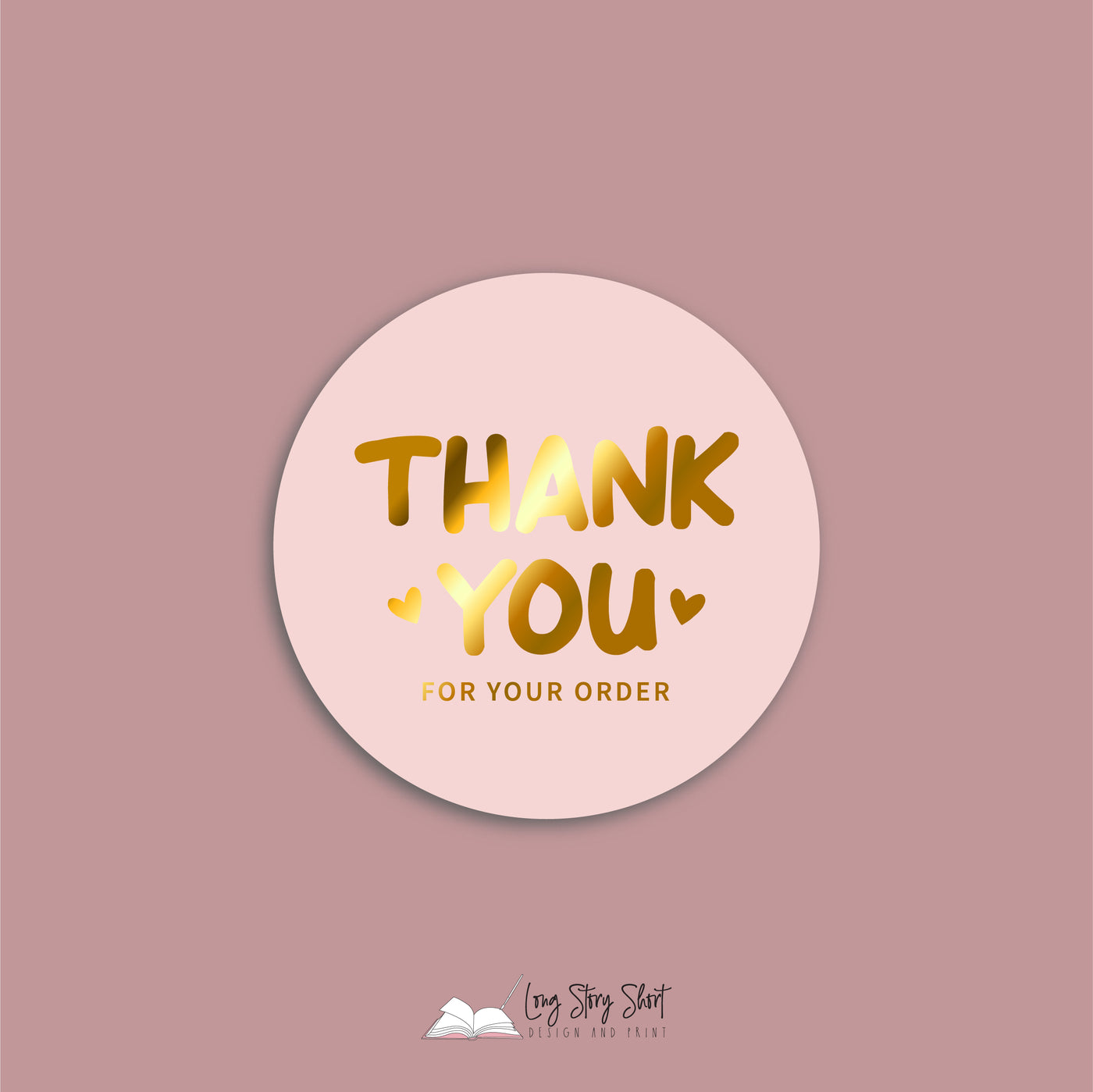 FOILED Thank you for your order Vinyl Label Pack