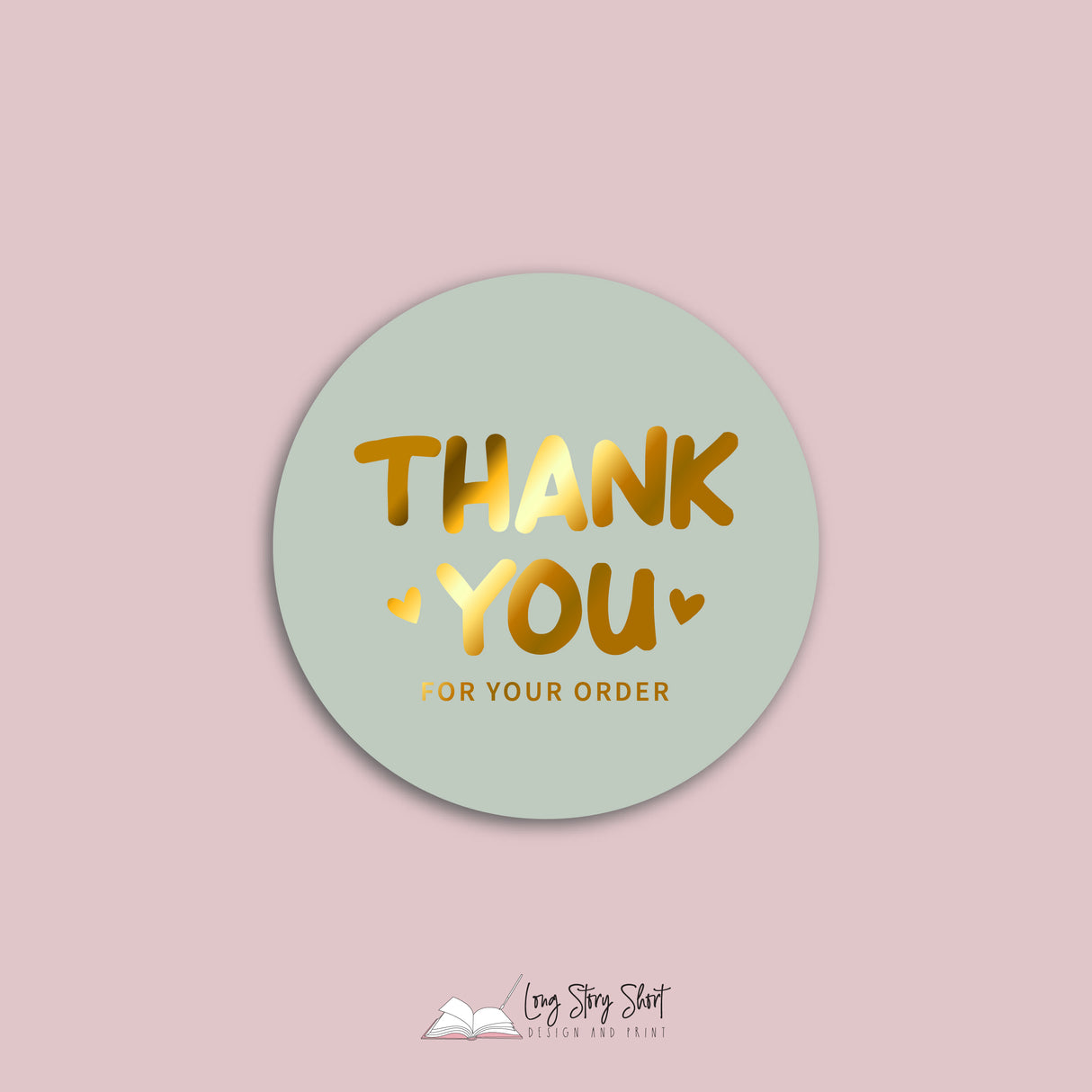 FOILED Thank you for your order Vinyl Label Pack