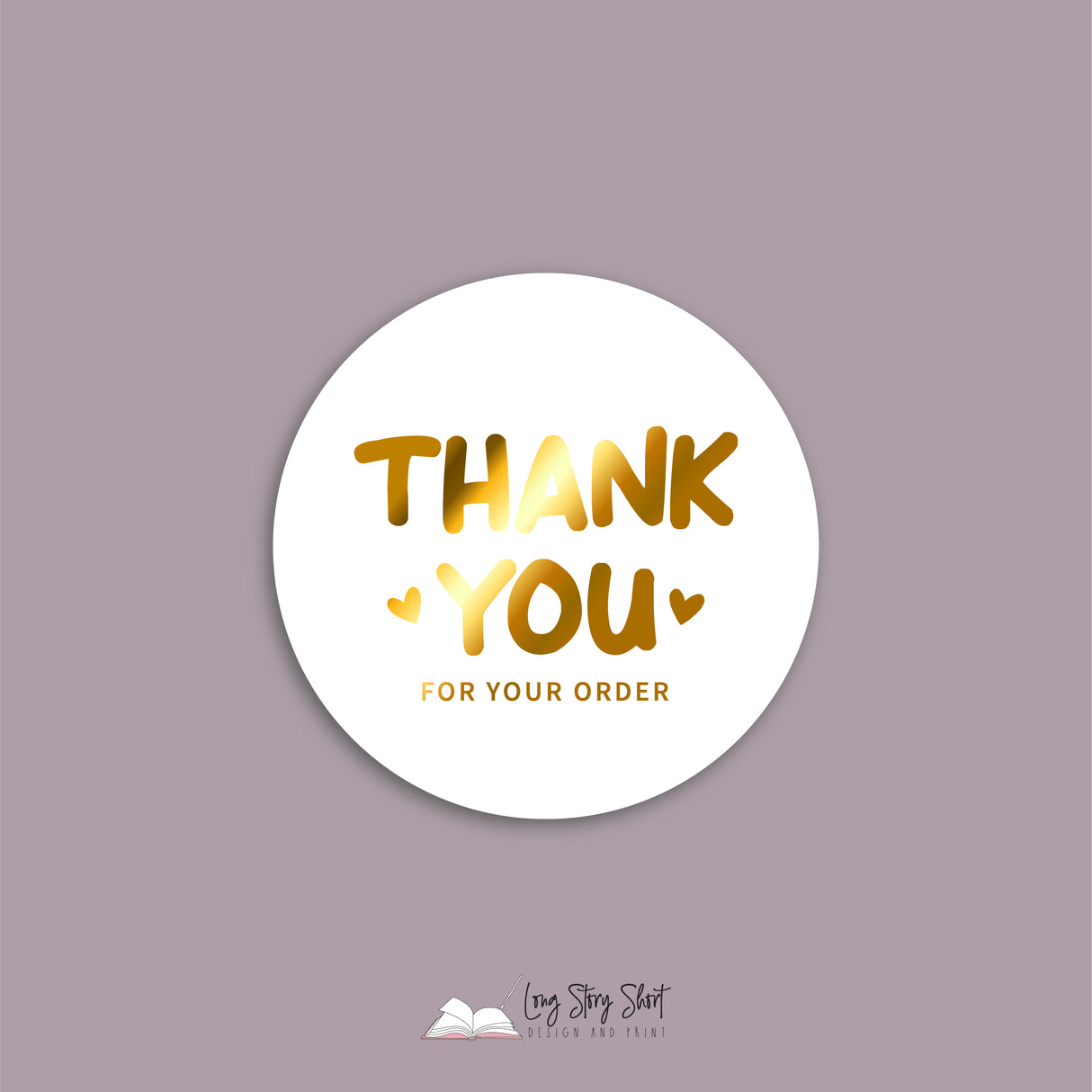 FOILED Thank you for your order Vinyl Label Pack