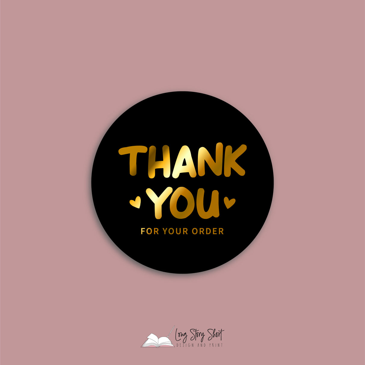 FOILED Thank you for your order Vinyl Label Pack