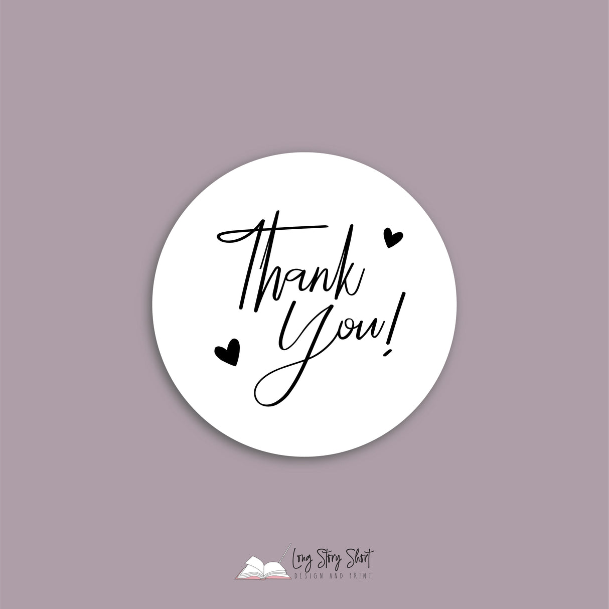 Thank you hearts Vinyl Label Pack