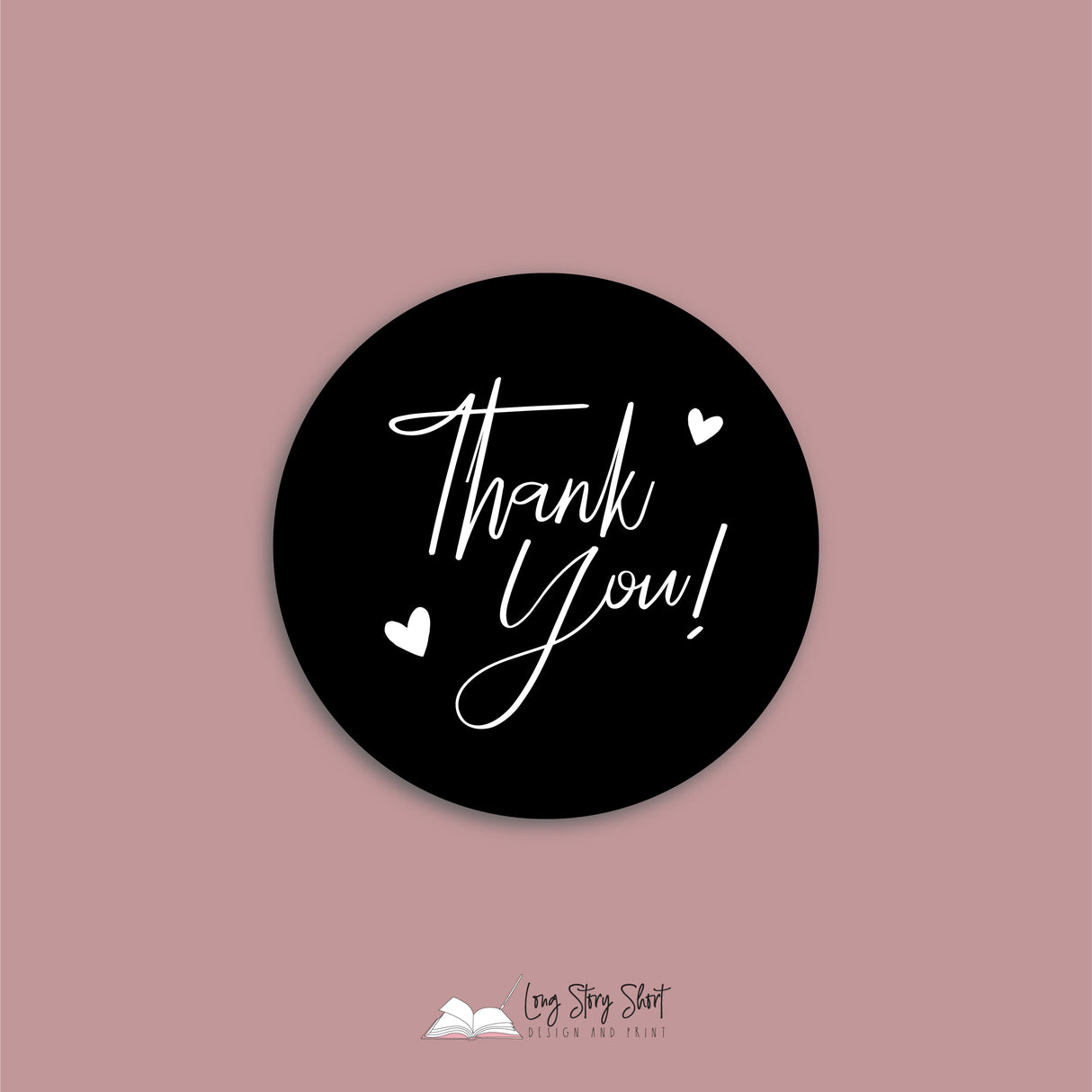 Thank you hearts Vinyl Label Pack
