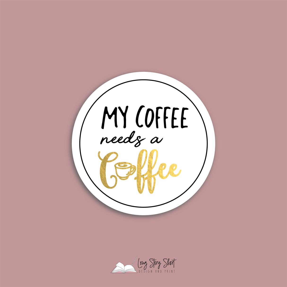 The White Coffee Edition Round Vinyl Label Pack