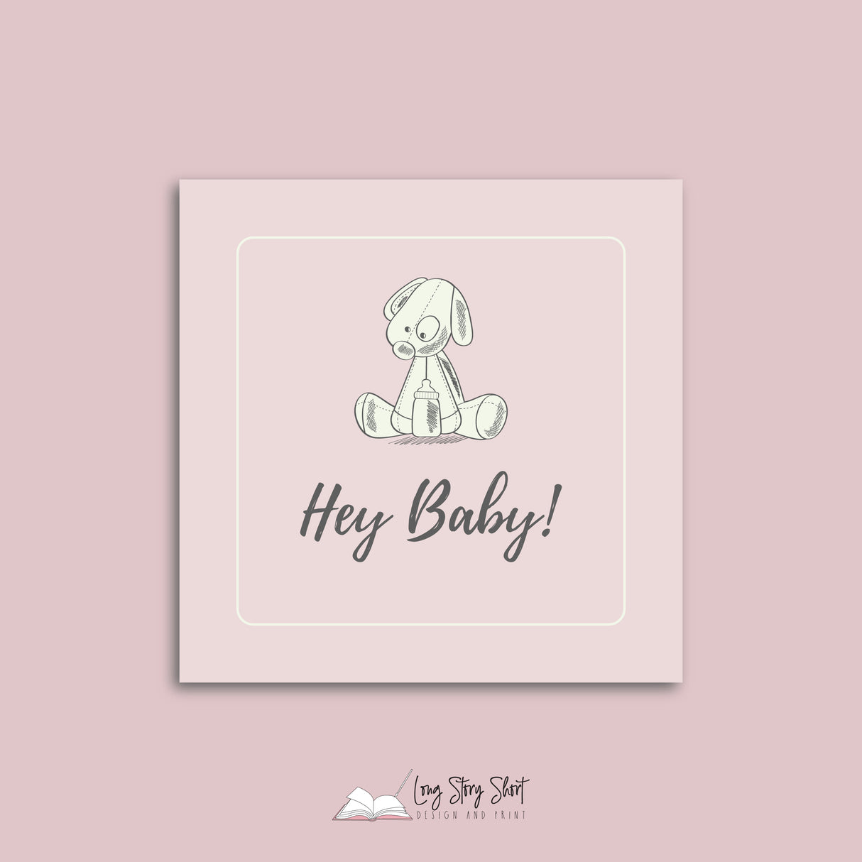 Babyshower Puppy Design Square Vinyl Label Pack