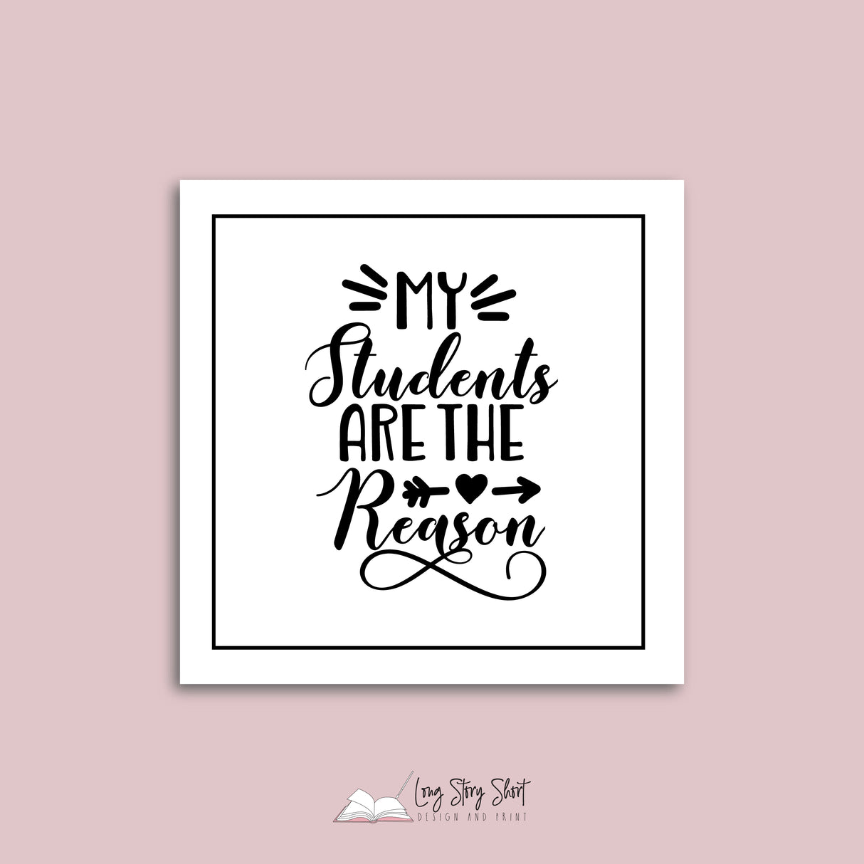 White Teacher Thank You Square Vinyl Label Pack Matte/Gloss