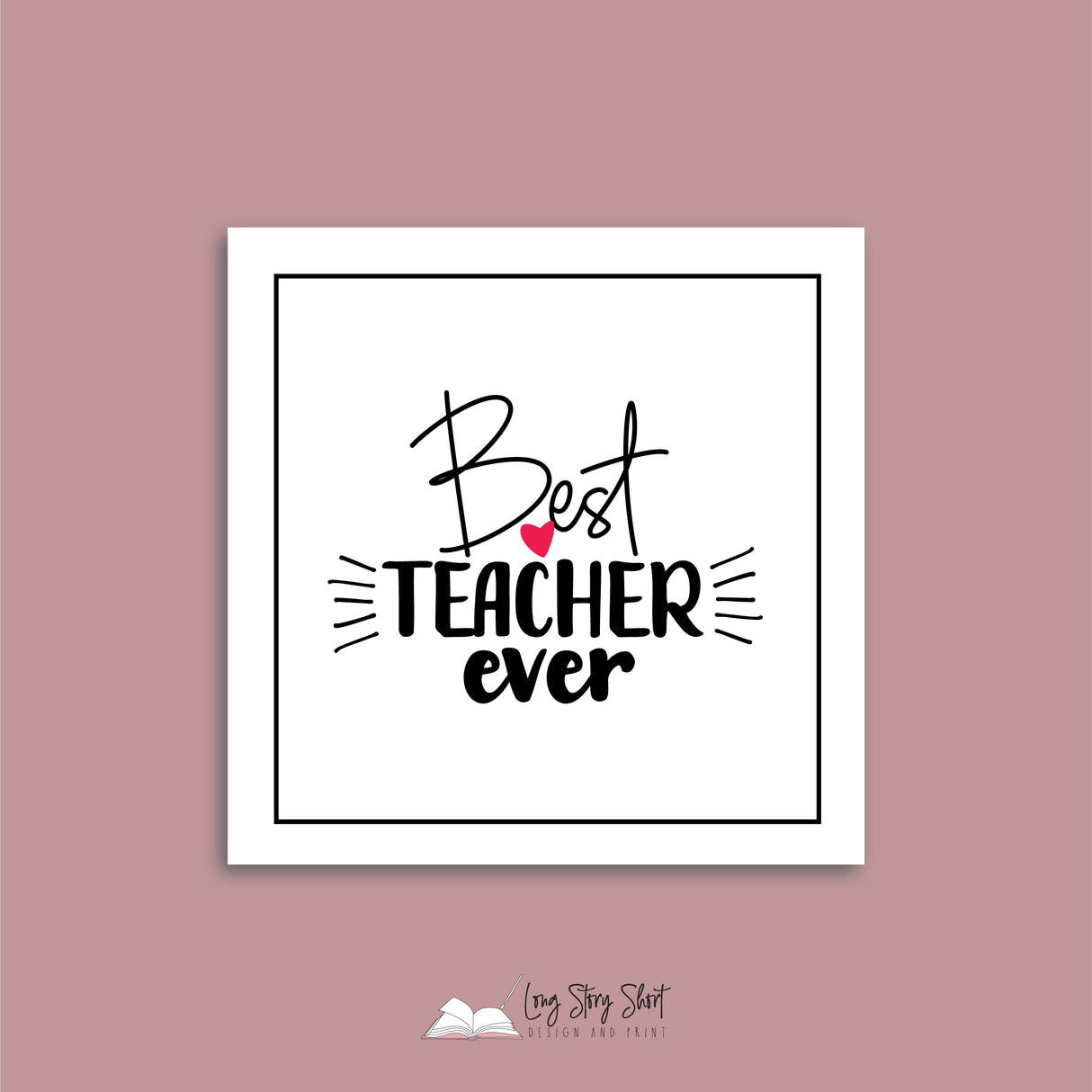 White Teacher Thank You Square Vinyl Label Pack Matte/Gloss