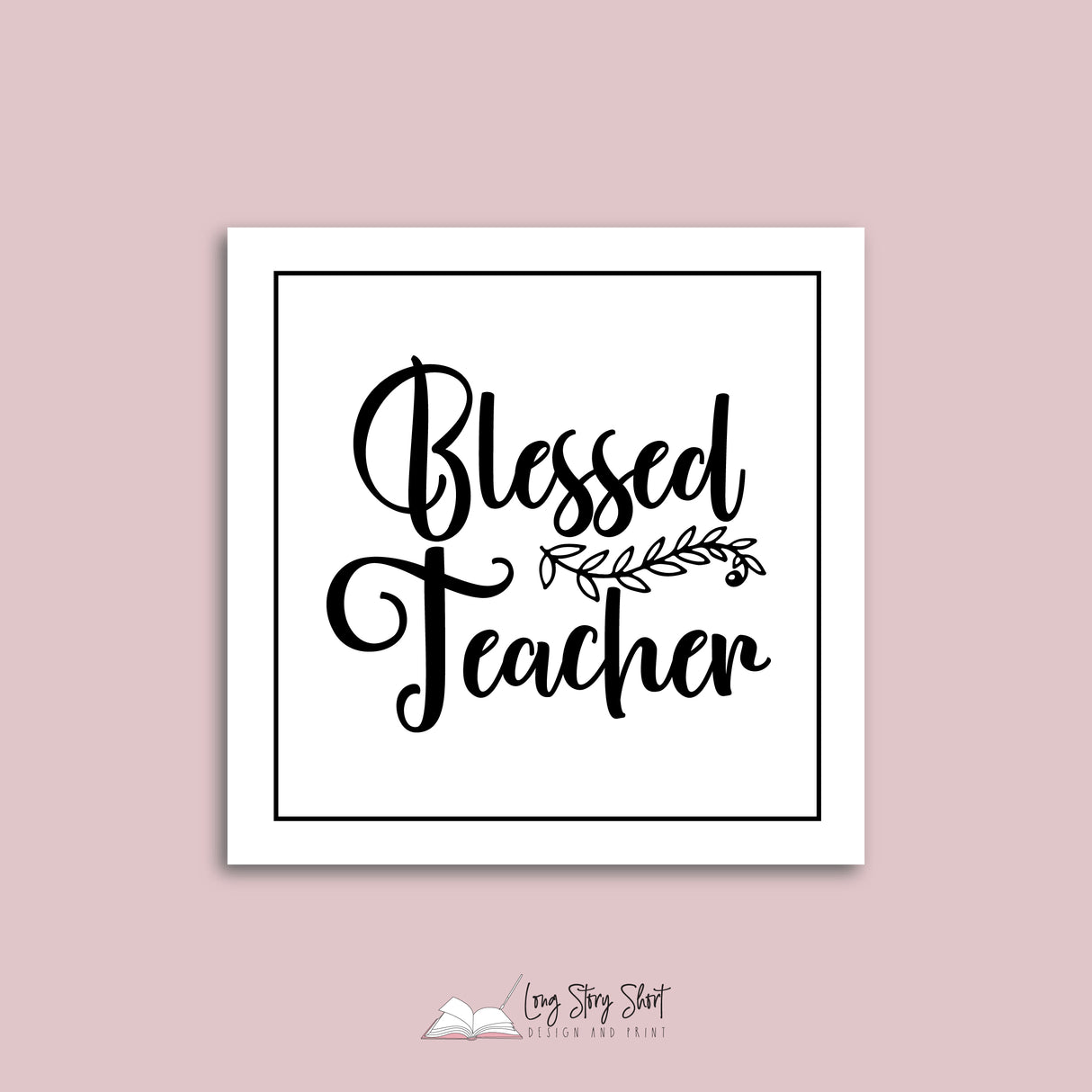 White Teacher Thank You Square Vinyl Label Pack Matte/Gloss