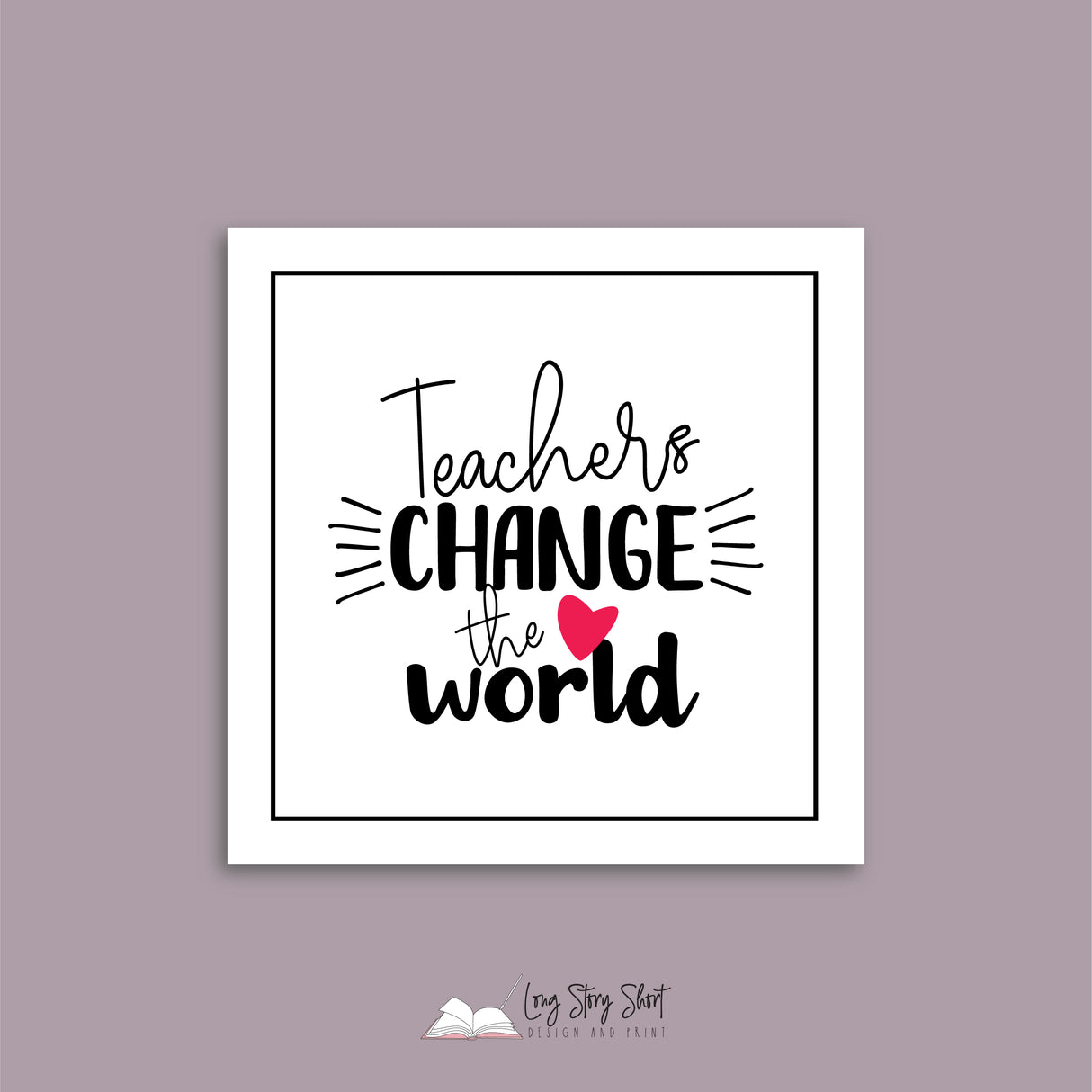 White Teacher Thank You Square Vinyl Label Pack Matte/Gloss