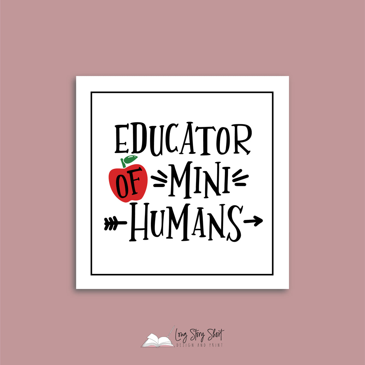 White Teacher Thank You Square Vinyl Label Pack Matte/Gloss