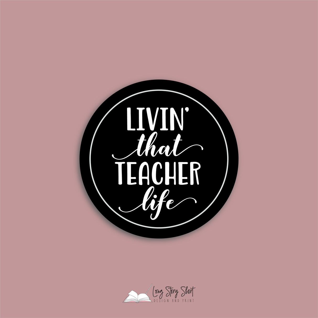 Black Teacher Thank You Round Vinyl Label Pack Matte/Gloss