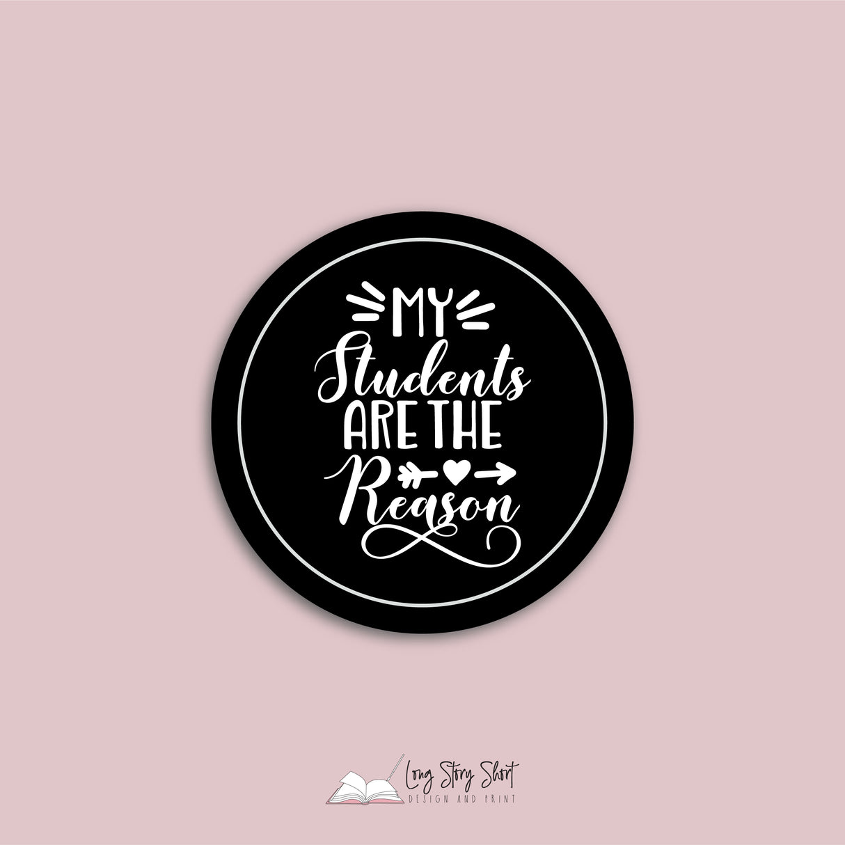 Black Teacher Thank You Round Vinyl Label Pack Matte/Gloss