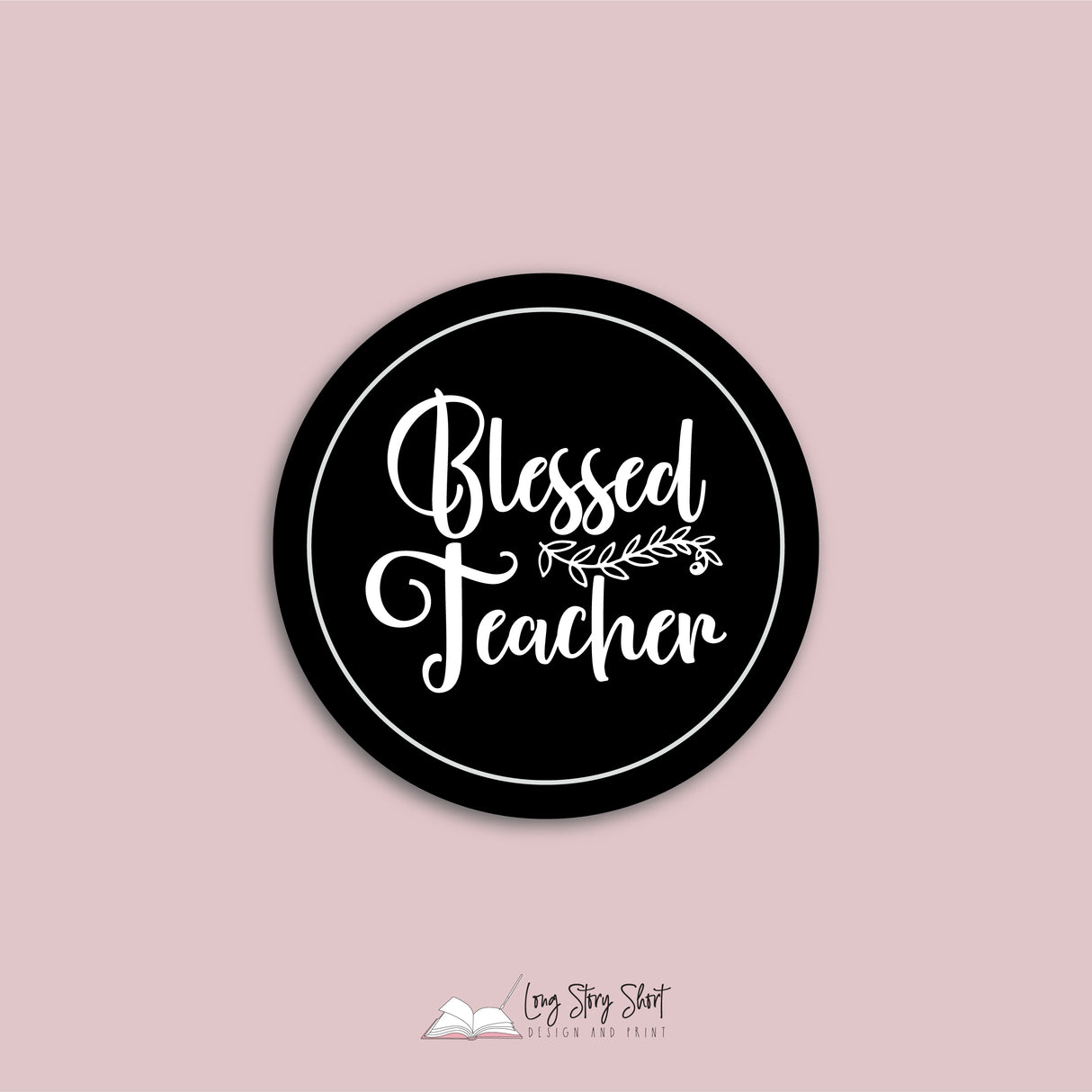Black Teacher Thank You Round Vinyl Label Pack Matte/Gloss