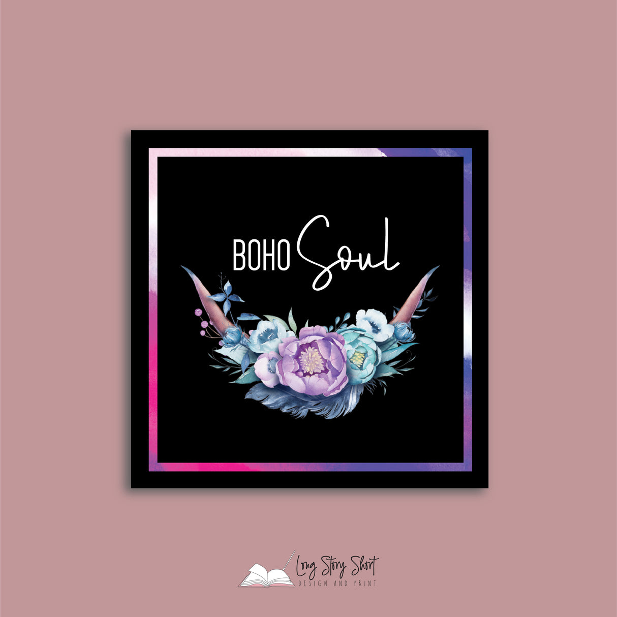 The Boho Soul Black Square Vinyl Label Pack