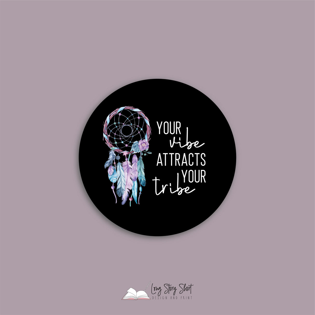 The Boho Soul Black Round Vinyl Label Pack