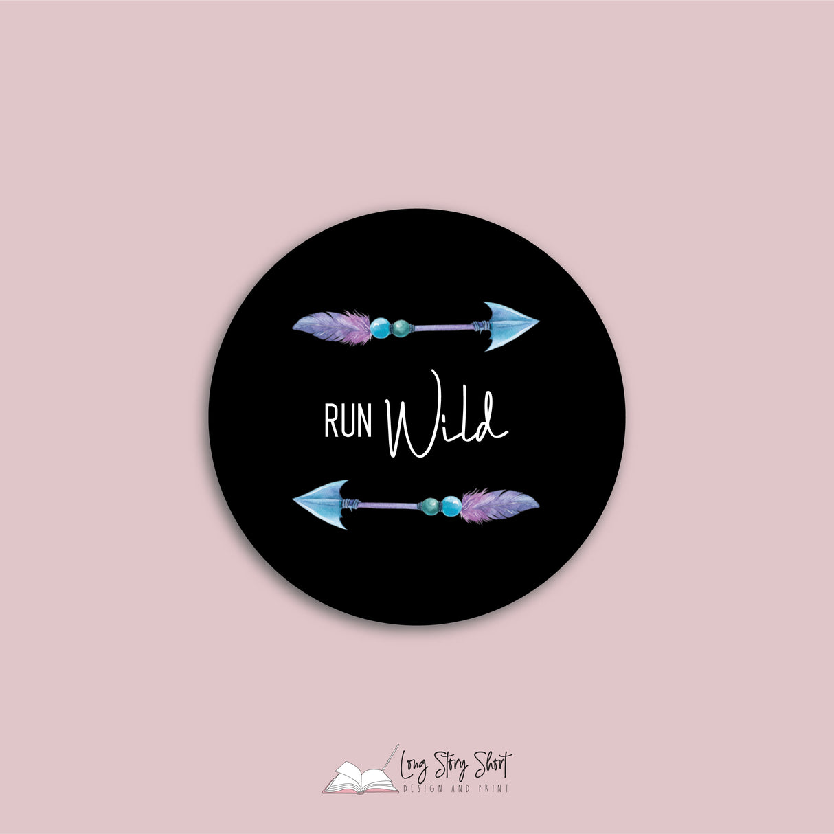 The Boho Soul Black Round Vinyl Label Pack