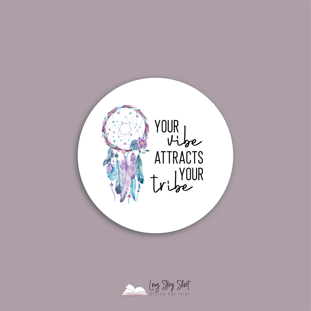 The Boho Soul White Round Vinyl Label Pack