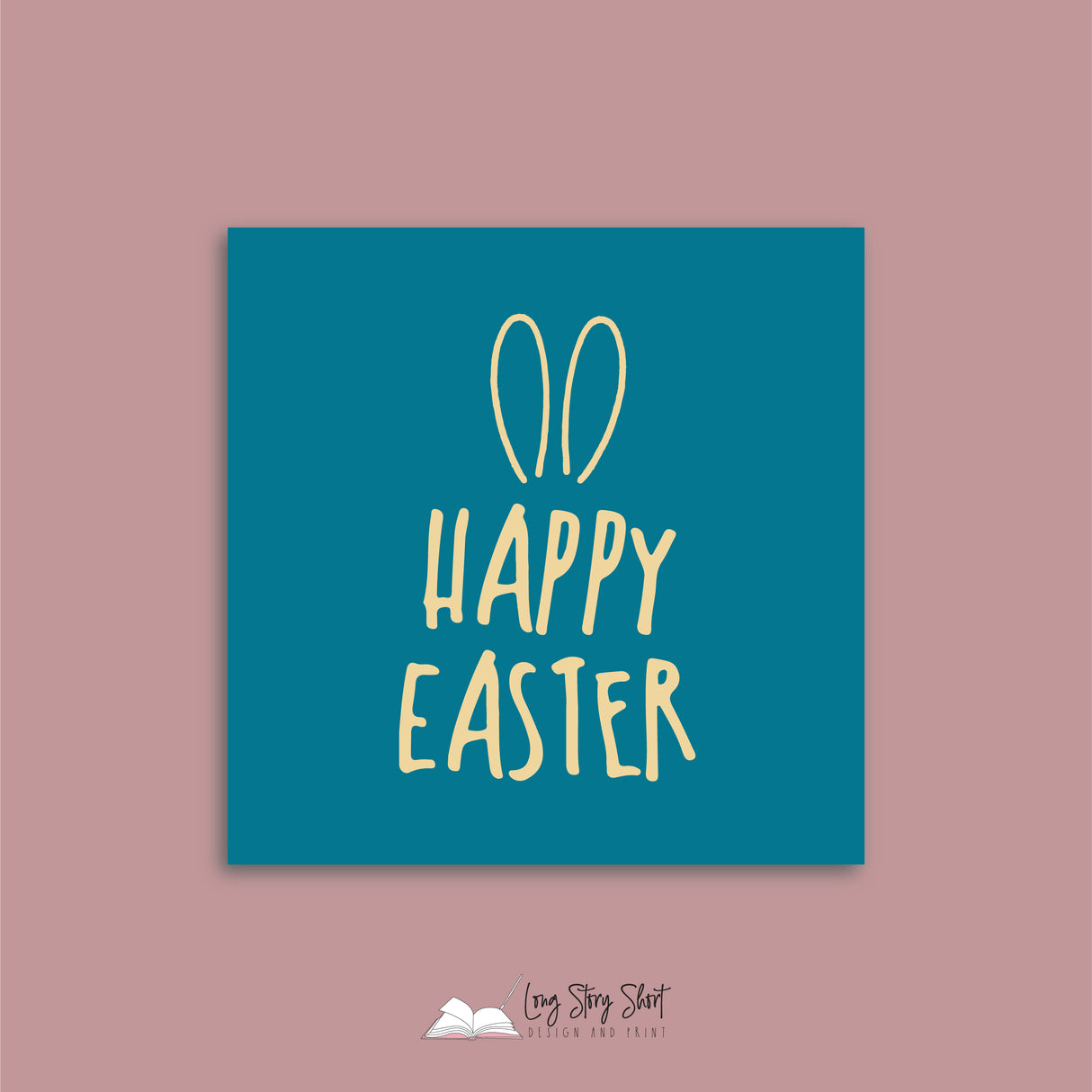 Happy Easter Ears Vinyl Label Pack (Square) Matte/Gloss