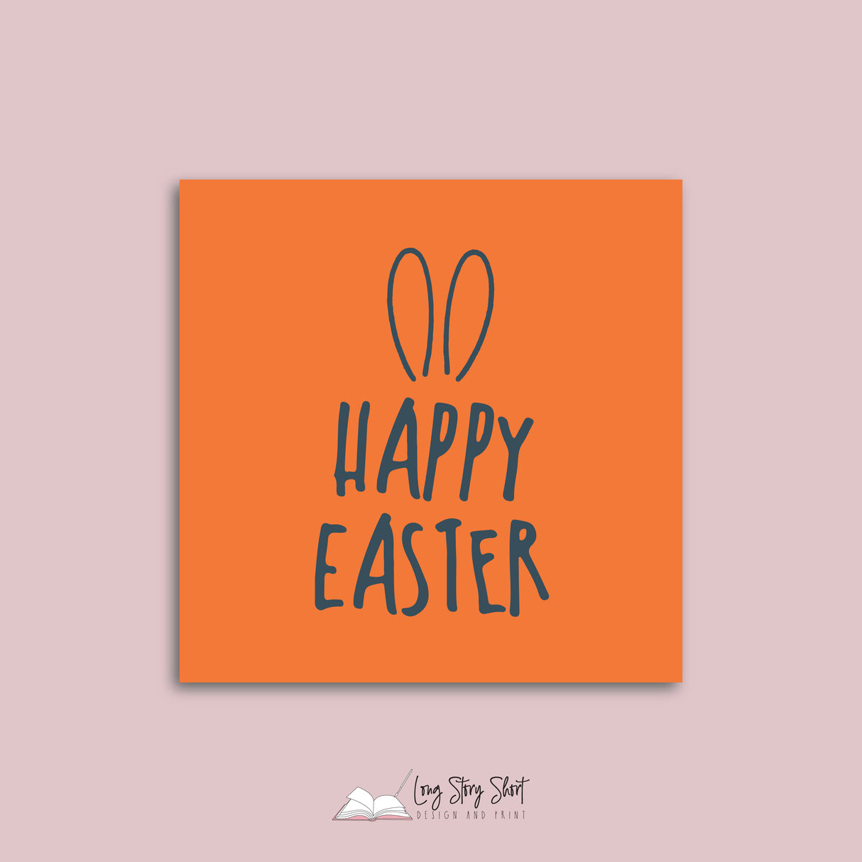 Happy Easter Ears Vinyl Label Pack (Square) Matte/Gloss