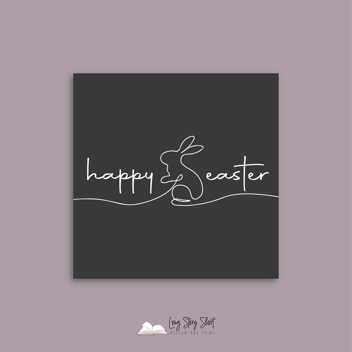 Happy Easter Bunny Vinyl Label Pack (Square) Matte/Gloss