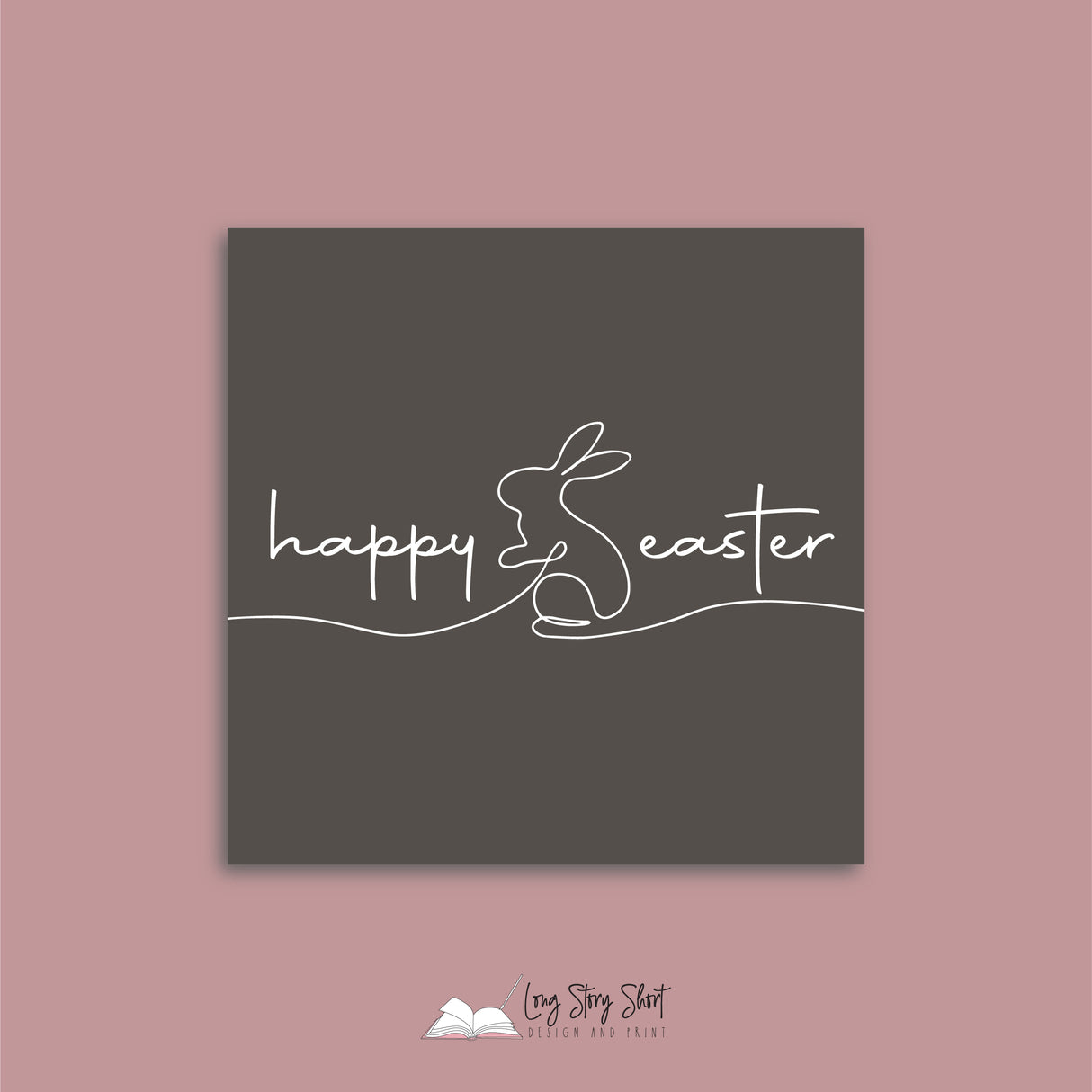 Happy Easter Bunny Vinyl Label Pack (Square) Matte/Gloss