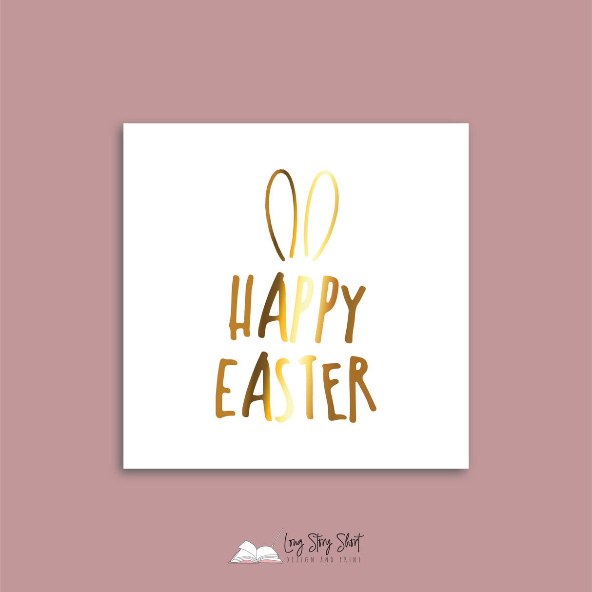 Foiled Happy Easter #3 Vinyl Label Pack (Square)