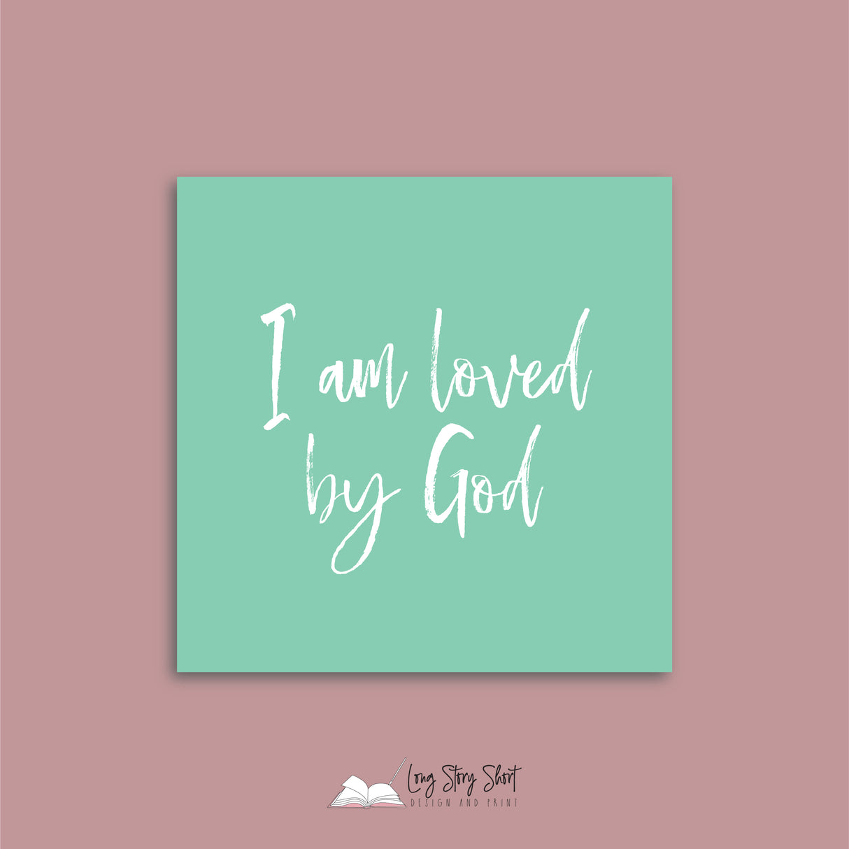 I am loved by God Vinyl Label Pack Square Matte/Gloss