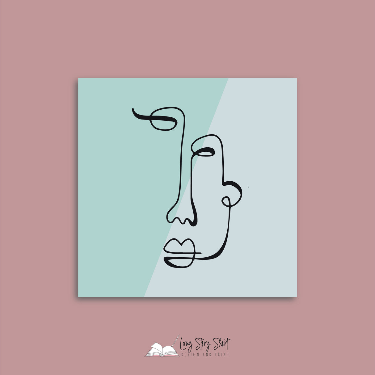 Abstract Faces Four Vinyl Label Pack