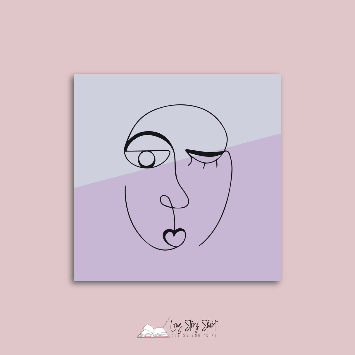 Abstract Faces Four Vinyl Label Pack