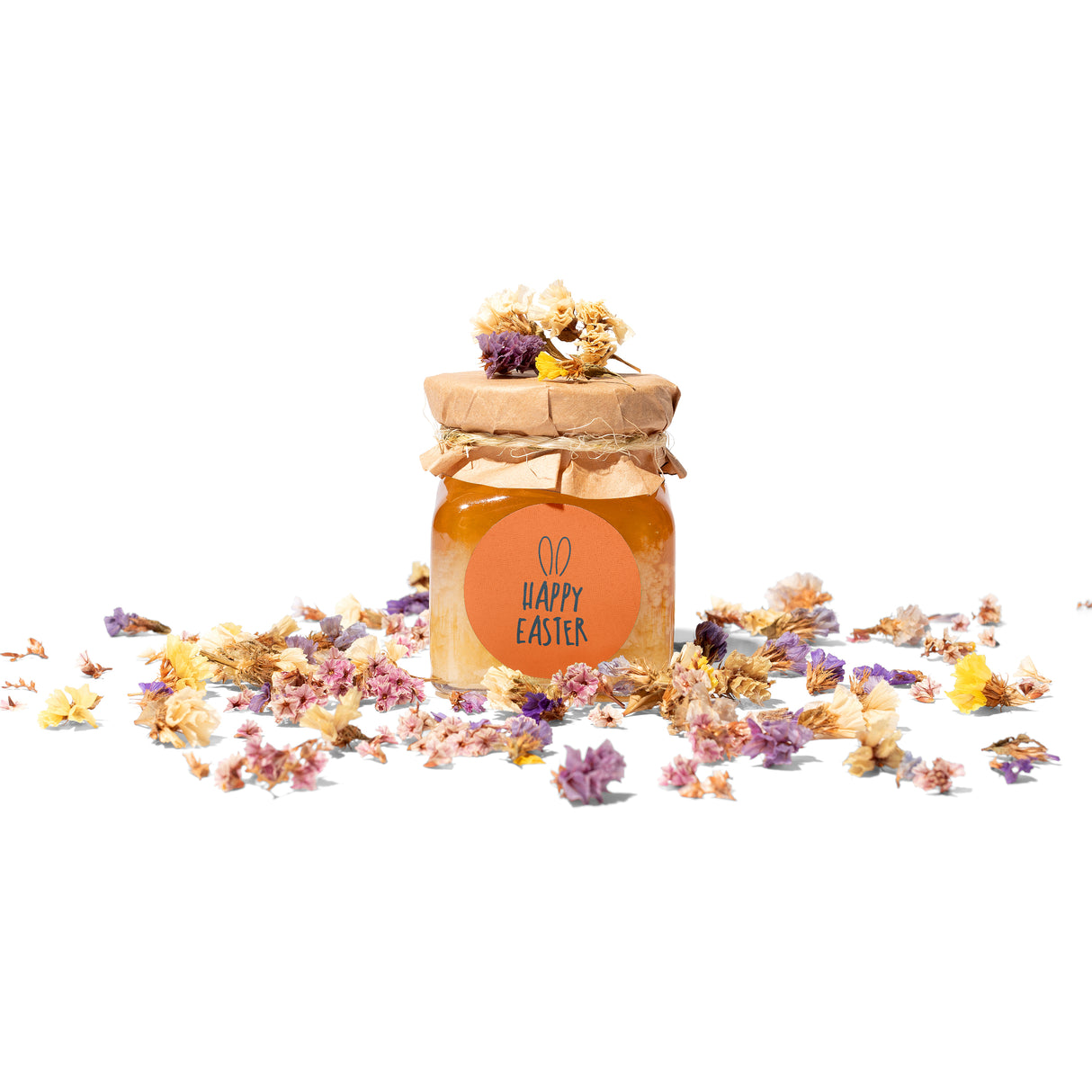 Happy Easter Ears Round Vinyl Label Pack matte/gloss