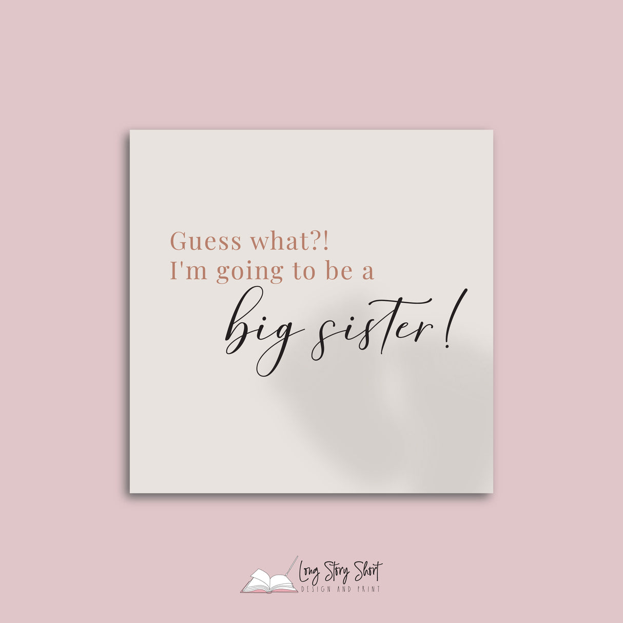 Pregnancy Announcement Sister Vinyl Label Pack