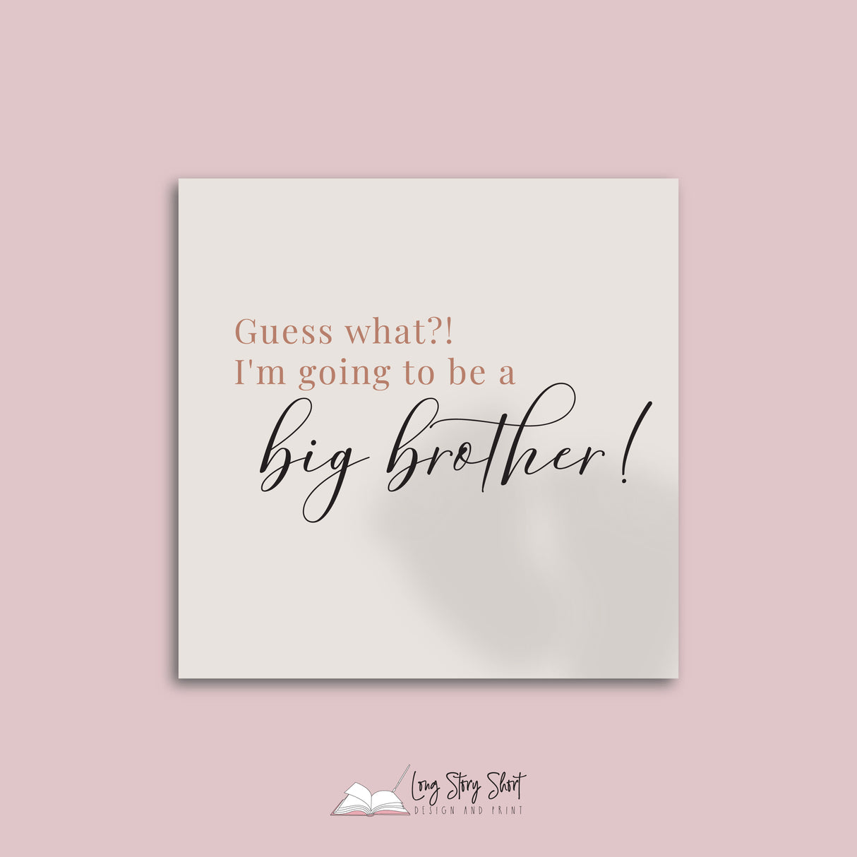 Pregnancy Announcement Brother Vinyl Label Pack