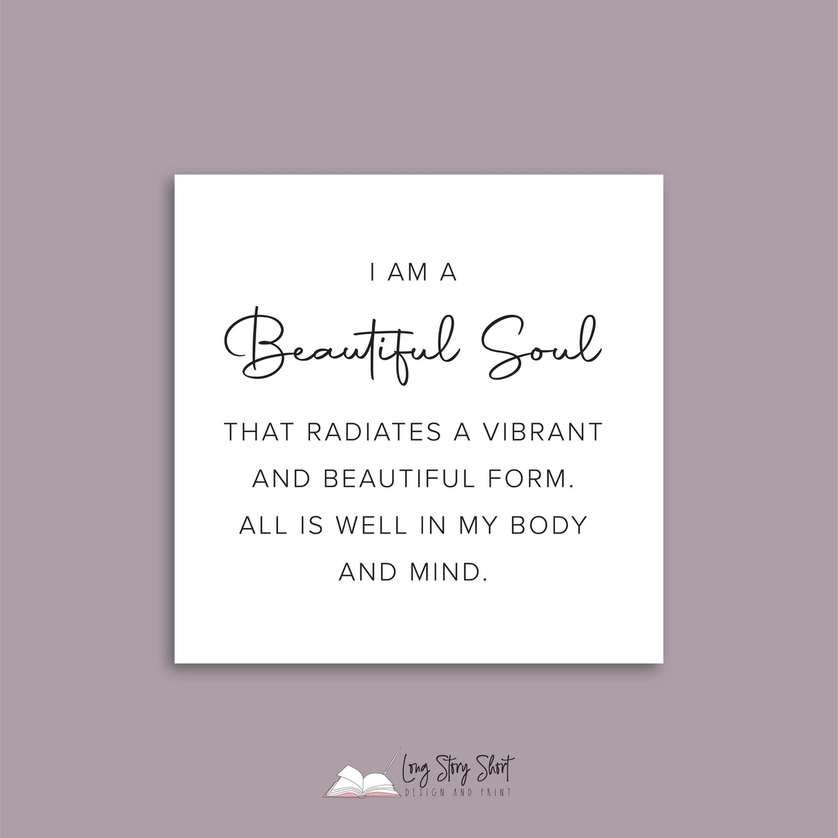 I am a beautiful soul Vinyl Label Pack