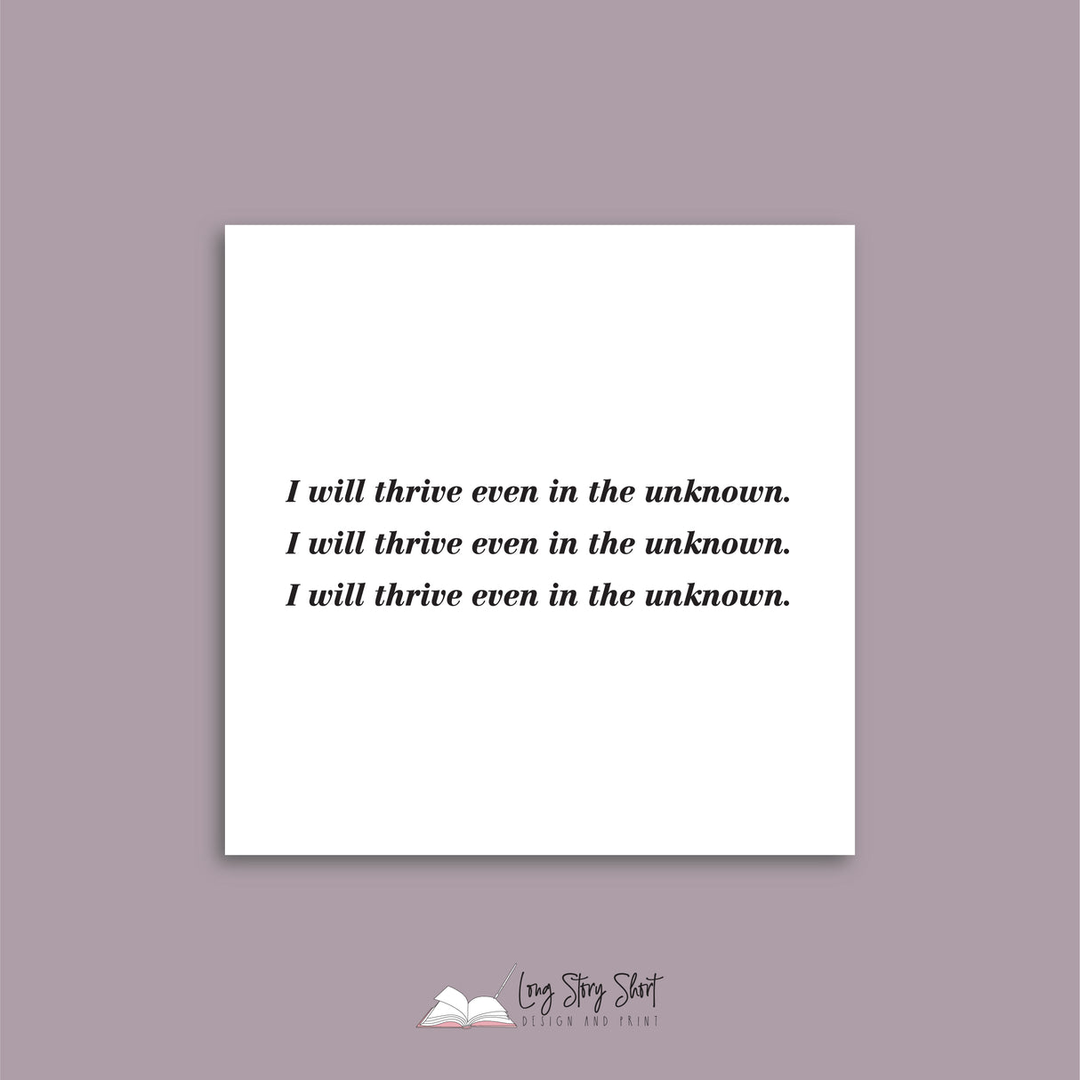 I will thrive even in the unknown Vinyl Label Pack