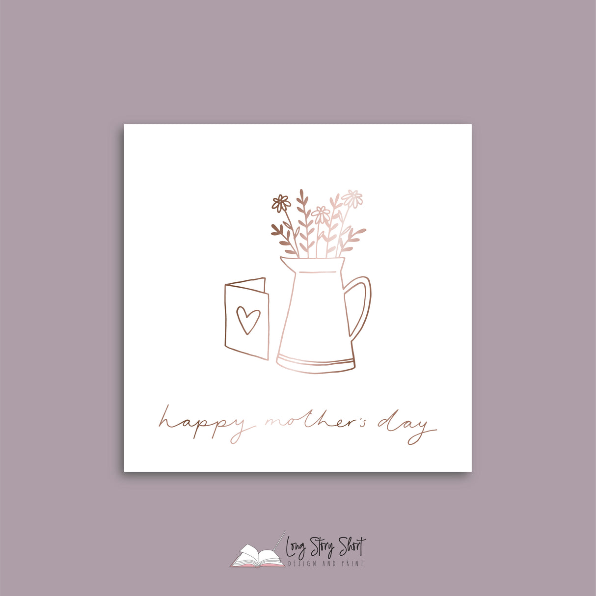 Foiled Vase Mothers Day Vinyl Label Pack