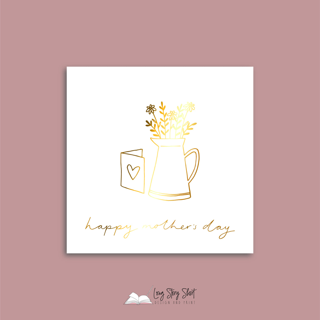 Foiled Vase Mothers Day Vinyl Label Pack
