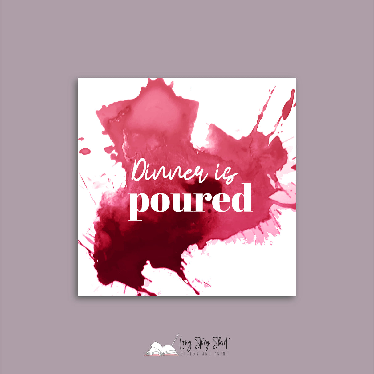 Dinner is poured Vinyl Label Pack