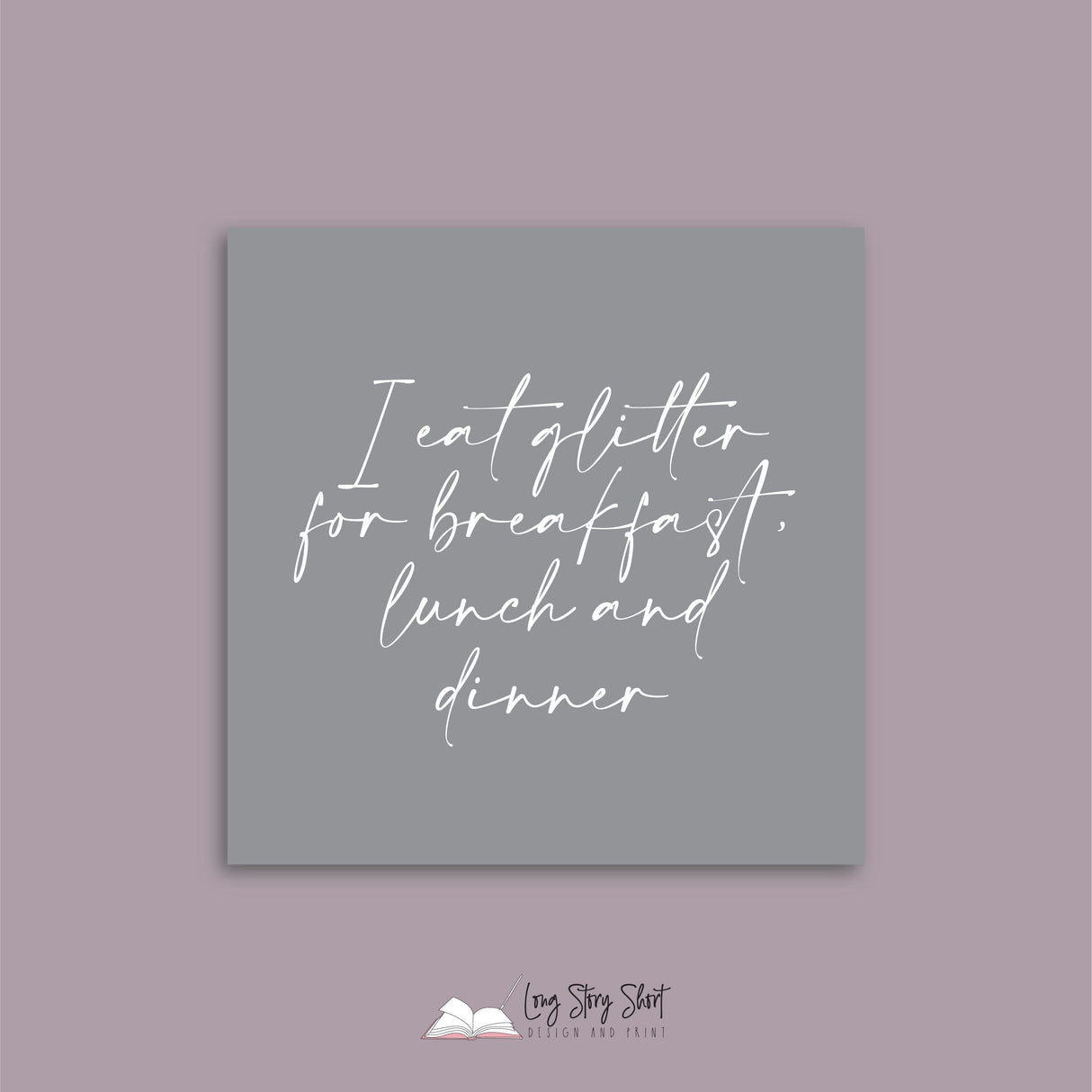 I eat Glitter Vinyl Label Pack