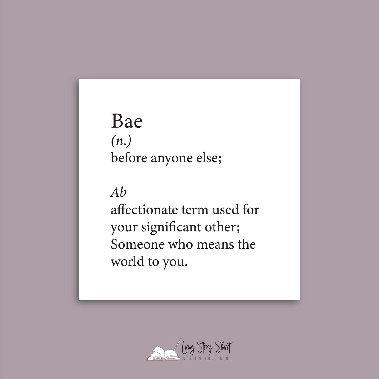 Foiled Bae Definition Vinyl Label Pack