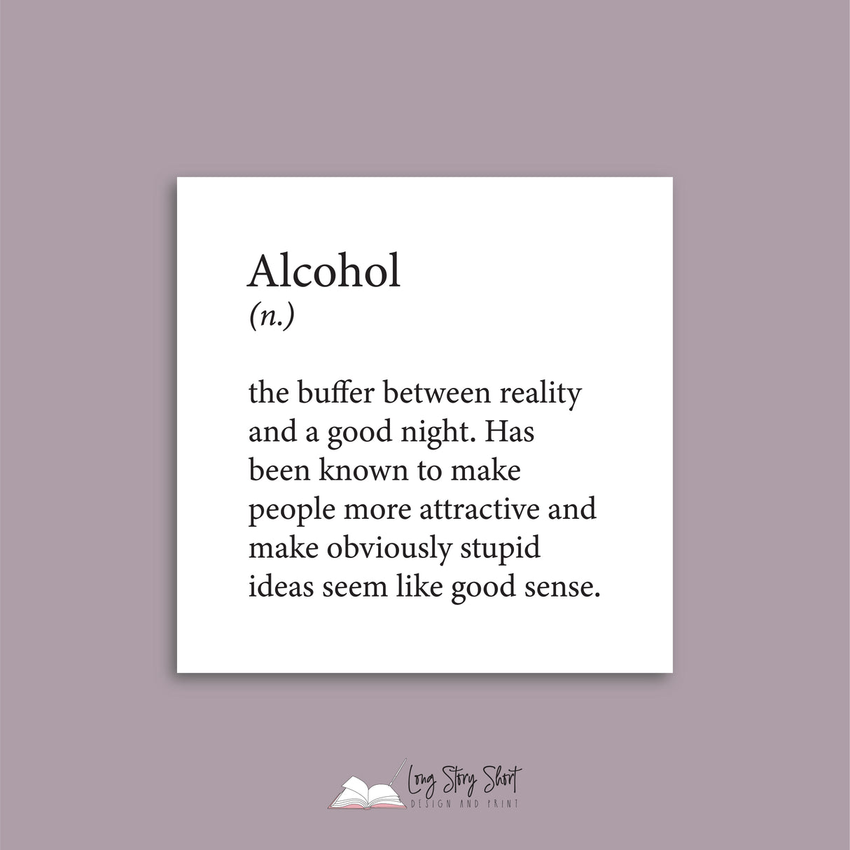 Foiled Alcohol Definition Vinyl Label Pack