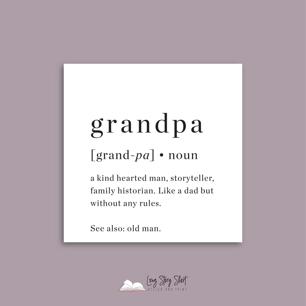 Grandpa Definition Vinyl Label Pack