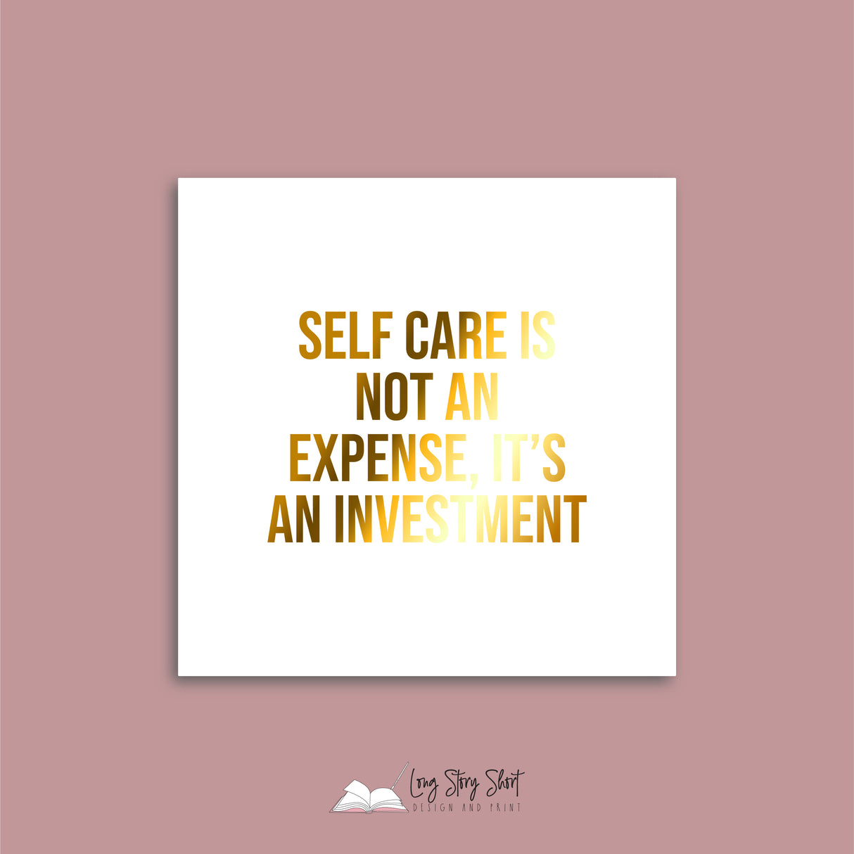 Selfcare isn't selfish Vinyl Label Pack (Black, White, Foil options)