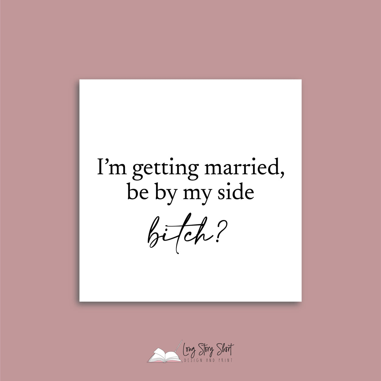 I am getting married Vinyl Label Pack (Black, White, Foil options)