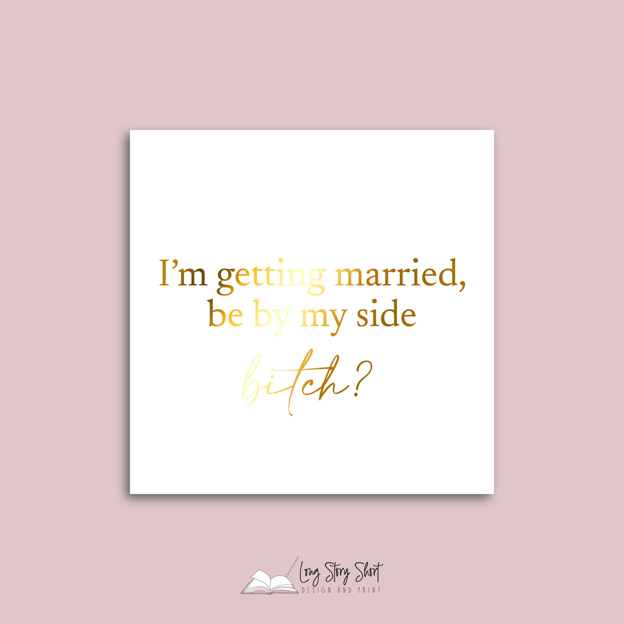 I am getting married Vinyl Label Pack (Black, White, Foil options)