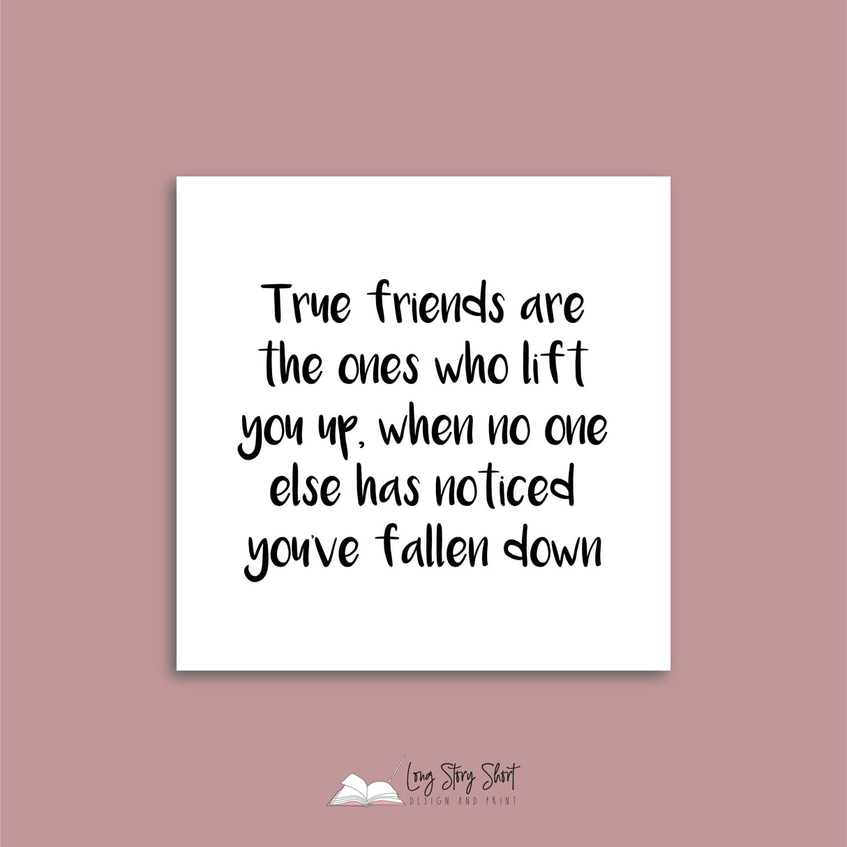 Friends are family you choose Vinyl Label Pack (Black, White, Foil options)