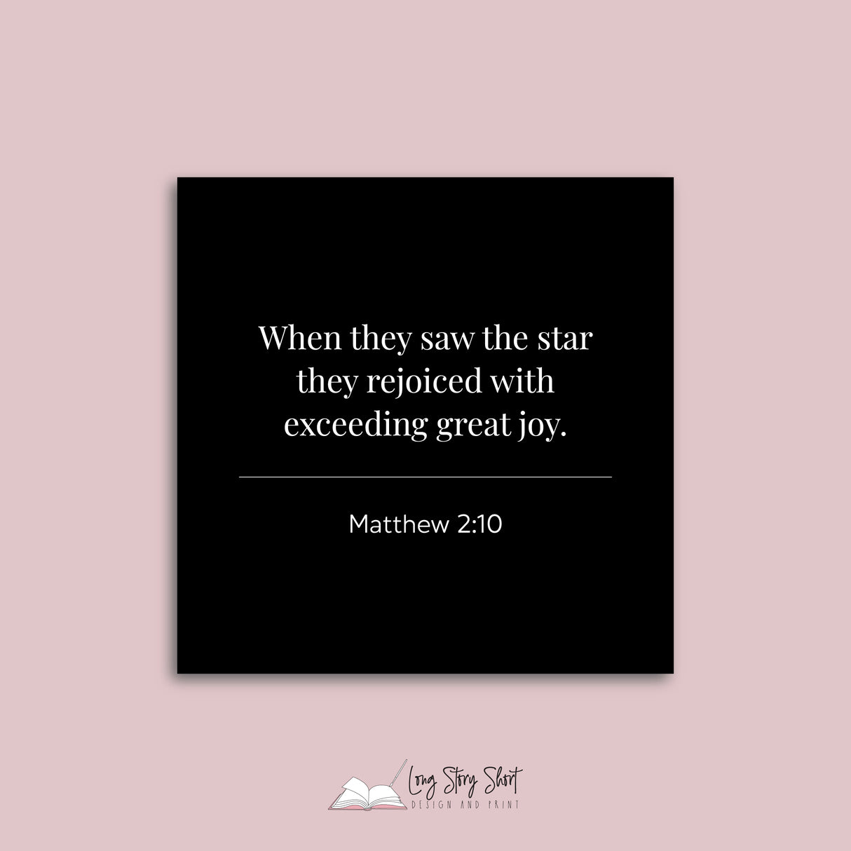 Christmas Bible Quotes Vinyl Label Pack (Black, White, Foil options) Square Matte/Gloss/Foil