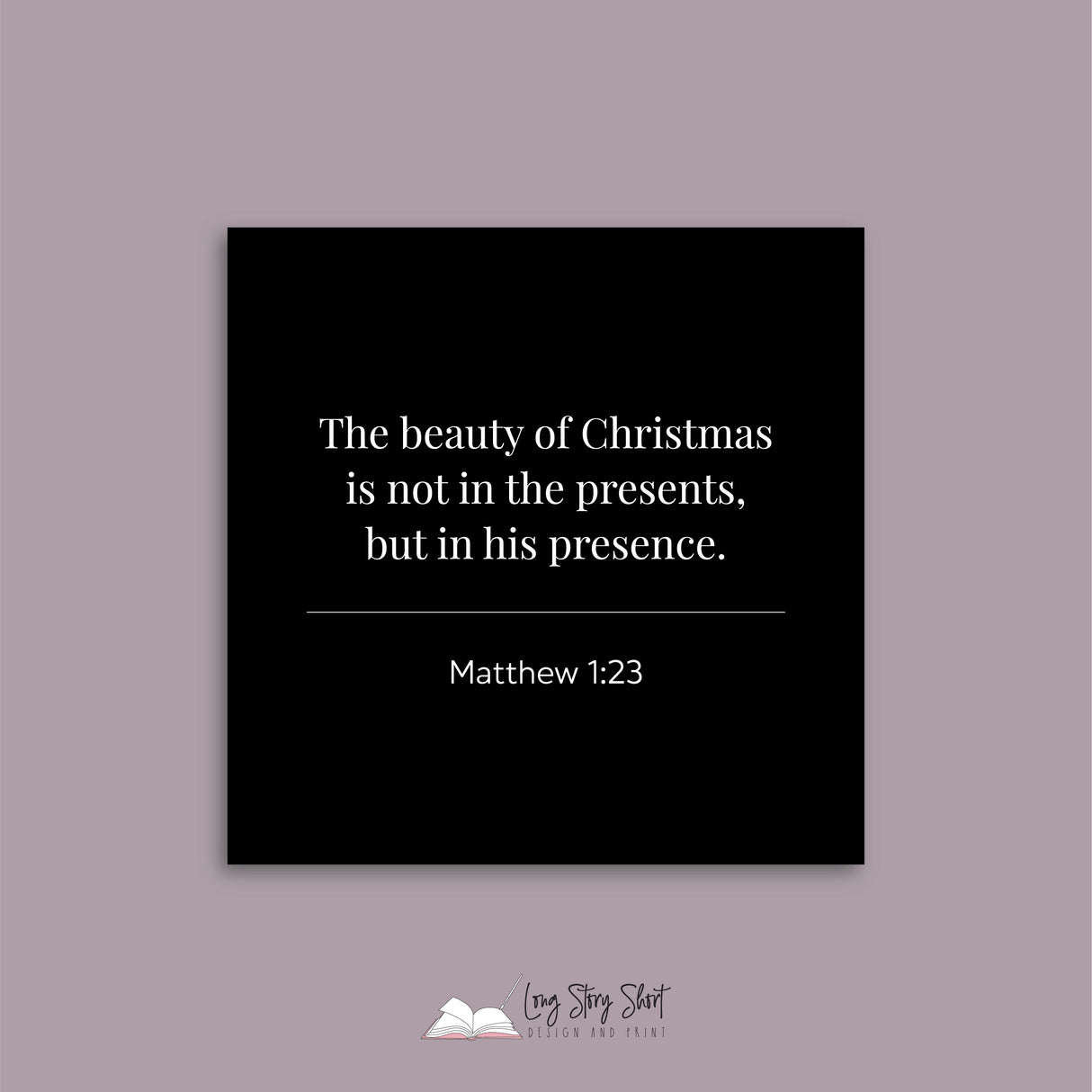 Christmas Bible Quotes Vinyl Label Pack (Black, White, Foil options) Square Matte/Gloss/Foil