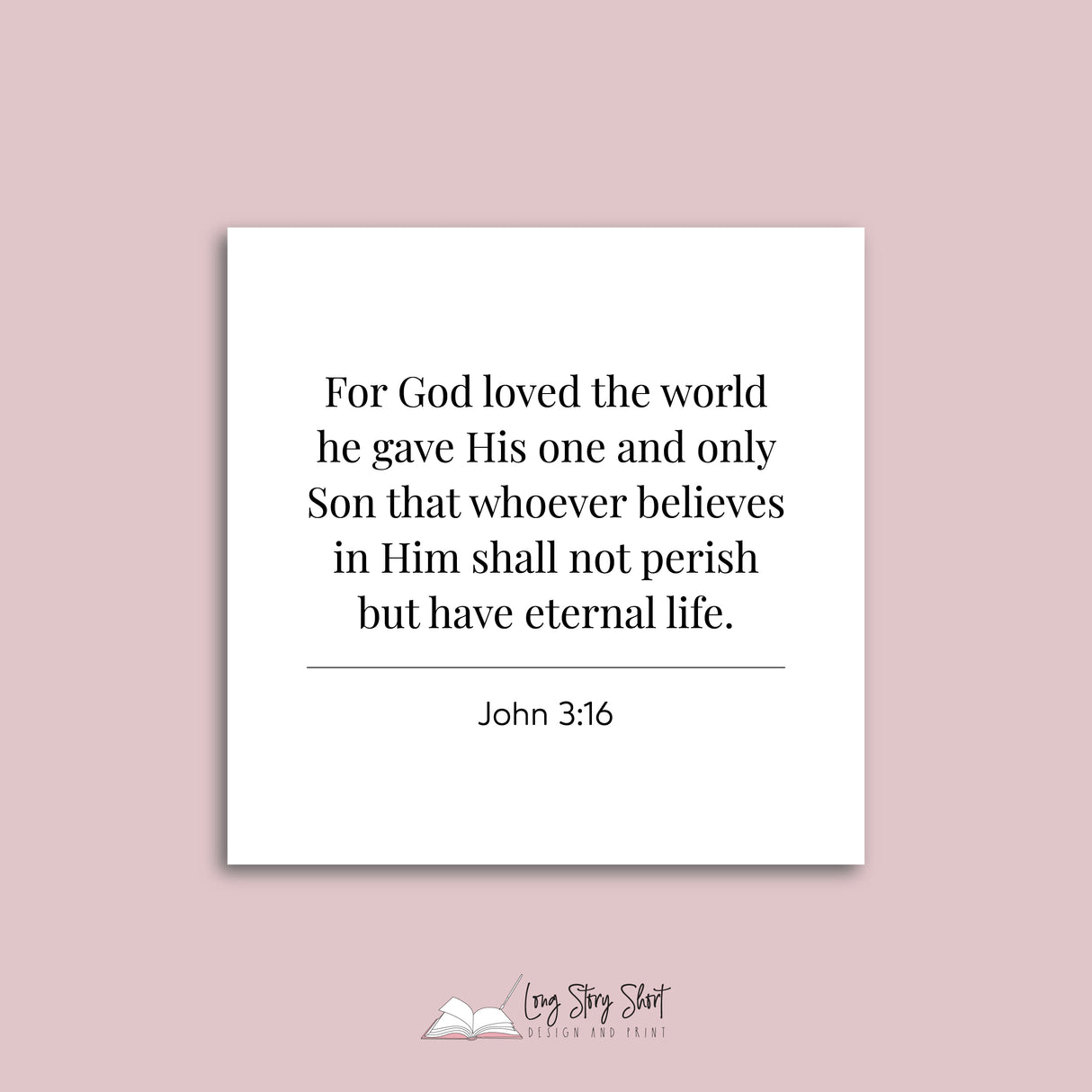 Christmas Bible Quotes Vinyl Label Pack (Black, White, Foil options) Square Matte/Gloss/Foil